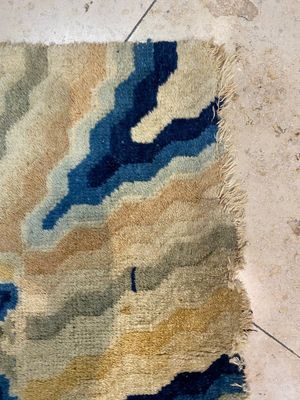 A large Chinese Ningxia rug with dragons on a yellow ground, Tai He Tian 太和殿 mark, 19th C. — 照片 15
