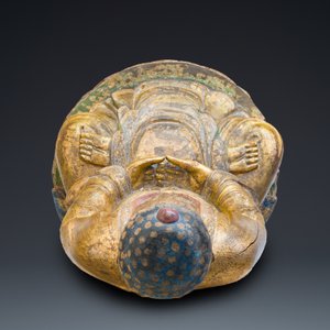 A large Chinese or Vietnamese polychromed and glit wooden Buddha, 19th C. — 照片 5