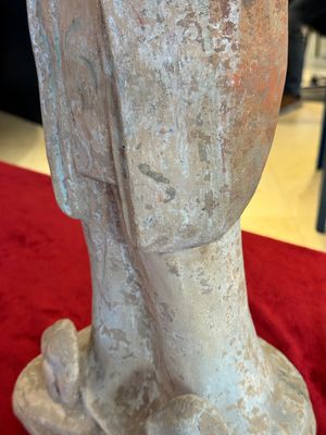 A large Chinese painted pottery figure of a civil official, Tang — photo 8