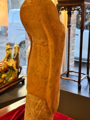A large Chinese painted pottery figure of a civil official, Tang — photo 15