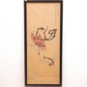 A large Chinese painting of a female immortal — photo 1