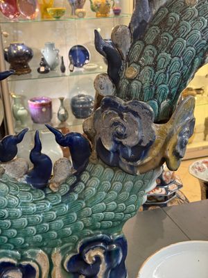 A large Chinese polychrome-glazed Shiwan stoneware dragon, 19th C. — photo 17