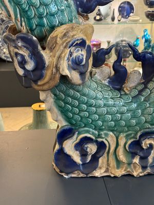 A large Chinese polychrome-glazed Shiwan stoneware dragon, 19th C. — photo 18