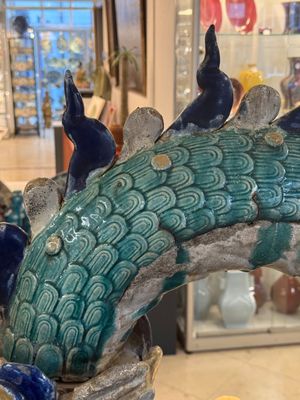 A large Chinese polychrome-glazed Shiwan stoneware dragon, 19th C. — photo 20