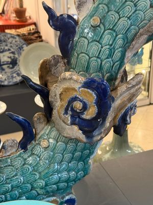 A large Chinese polychrome-glazed Shiwan stoneware dragon, 19th C. — photo 21