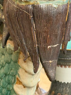 A large Chinese polychrome-glazed Shiwan stoneware dragon, 19th C. — photo 24