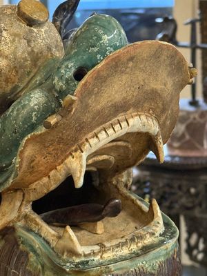 A large Chinese polychrome-glazed Shiwan stoneware dragon, 19th C. — photo 25