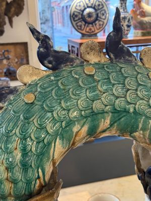 A large Chinese polychrome-glazed Shiwan stoneware dragon, 19th C. — photo 4