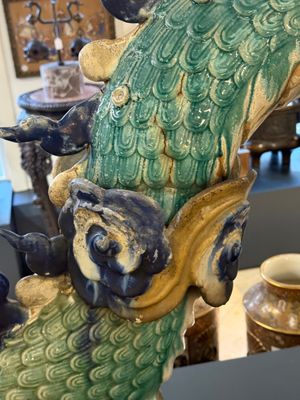 A large Chinese polychrome-glazed Shiwan stoneware dragon, 19th C. — photo 5