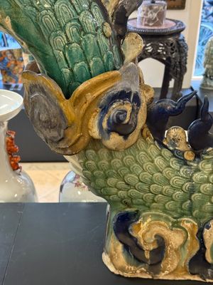 A large Chinese polychrome-glazed Shiwan stoneware dragon, 19th C. — photo 7