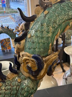 A large Chinese polychrome-glazed Shiwan stoneware dragon, 19th C. — photo 9