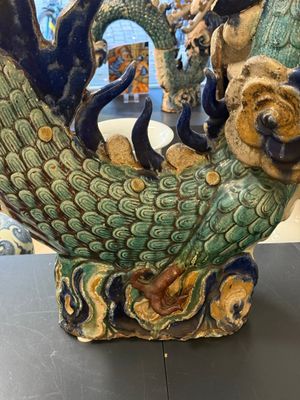 A large Chinese polychrome-glazed Shiwan stoneware dragon, 19th C. — photo 10