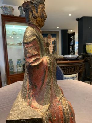 A large Chinese polychrome-lacquered and gilt bronze Daoist immortal, 17th C. — photo 15