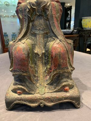 A large Chinese polychrome-lacquered and gilt bronze Daoist immortal, 17th C. — photo 4