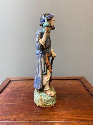 A large Chinese polychrome Shiwan pottery figure of Li Tieguai, 19th C. — foto 4