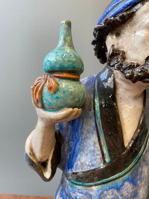 A large Chinese polychrome Shiwan pottery figure of Li Tieguai, 19th C. — foto 6