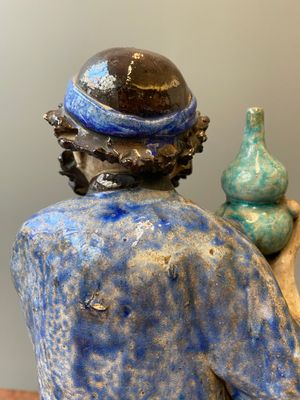A large Chinese polychrome Shiwan pottery figure of Li Tieguai, 19th C. — foto 9