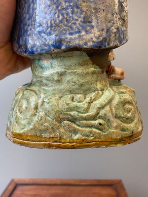 A large Chinese polychrome Shiwan pottery figure of Li Tieguai, 19th C. — foto 10