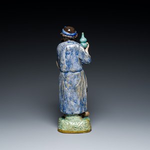 A large Chinese polychrome Shiwan pottery figure of Li Tieguai, 19th C. — foto 4