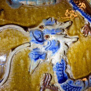 A large Chinese polychrome stoneware martaban jar and cover, Ming/Qing — 照片 24