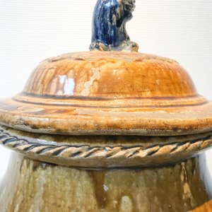 A large Chinese polychrome stoneware martaban jar and cover, Ming/Qing — 照片 51