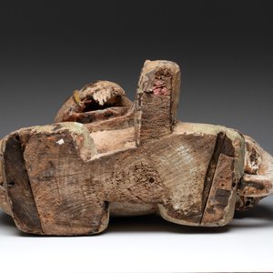 A large Chinese polychromed wooden Guanyin seated on an elephant, Republic — 照片 7