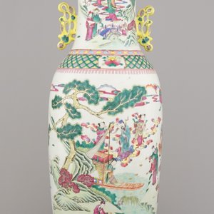 A large Chinese porcelain vase with immortals, 19th C. — photo 3