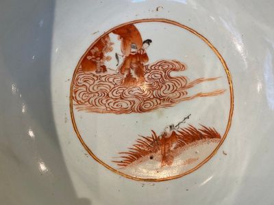 A large Chinese powder-blue and iron-red 'eight immortals' bowl, 19th C. — photo 6