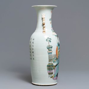 A large Chinese qianjiang cai vase with two ladies, 19/20th C. — photo 2
