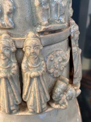 A large Chinese qingbai covered urn applied with immortals and a dragon, Northern Song — photo 18