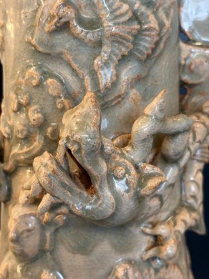 A large Chinese qingbai covered urn applied with immortals and a dragon, Northern Song — photo 3