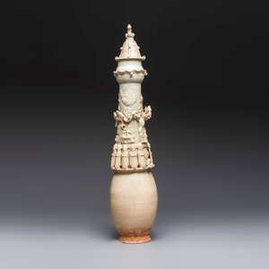 A large Chinese qingbai covered urn applied with immortals and a dragon, Northern Song — photo 5