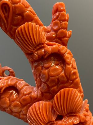 A large Chinese red coral 'Baxian' group, 19/20th C. — photo 14