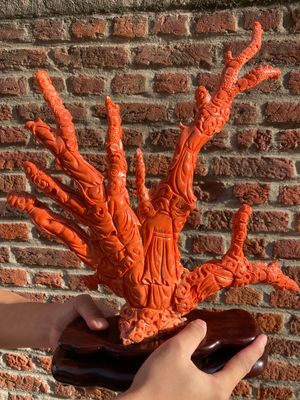 A large Chinese red coral 'Baxian' group, 19/20th C. — photo 26