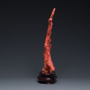 A large Chinese red coral 'Baxian' group, 19/20th C. — photo 6