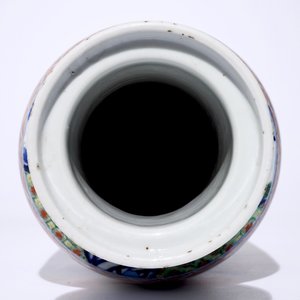 A large Chinese rouleau vase with equestrian soldiers, 20th C. — 照片 6