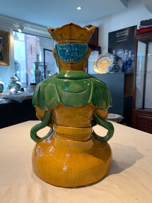 A large Chinese sancai-glazed Buddha, possibly from the Chengde Palace, Qianlong — photo 3