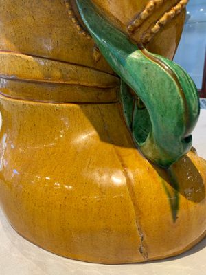 A large Chinese sancai-glazed Buddha, possibly from the Chengde Palace, Qianlong — photo 6