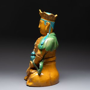 A large Chinese sancai-glazed Buddha, possibly from the Chengde Palace, Qianlong — photo 5