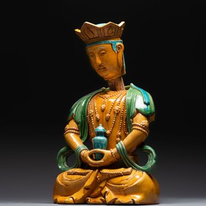 A large Chinese sancai-glazed Buddha, possibly from the Chengde Palace, Qianlong — photo 6