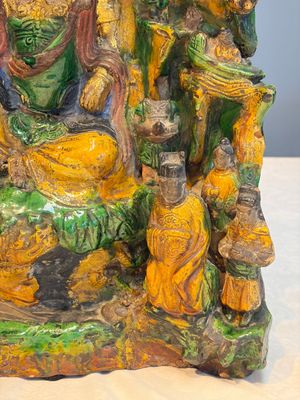 A large Chinese sancai-glazed Buddhist grotto with Guanyin and attendants, Ming — photo 8
