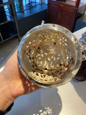 A large Chinese silver tripod censer, Shanghai Xinfengxiang 上海新鳳祥 mark, dated 1925 — photo 23