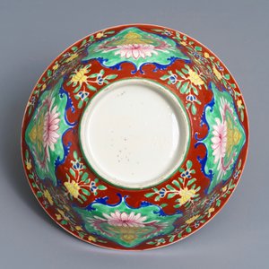 A large Chinese Thai market Bencharong bowl, 19th C. — 照片 6