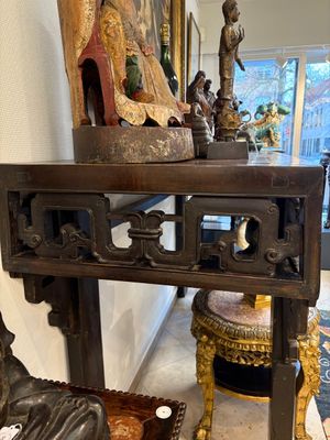 A large Chinese wooden 'Tiaoan' or altar table with chilong design, 19th C. — photo 14