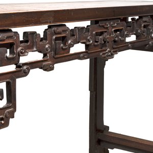 A large Chinese wooden 'Tiaoan' or altar table with chilong design, 19th C. — photo 2