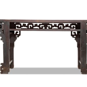A large Chinese wooden 'Tiaoan' or altar table with chilong design, 19th C. — photo 5