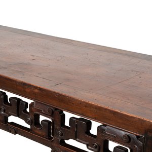 A large Chinese wooden 'Tiaoan' or altar table with chilong design, 19th C. — photo 6