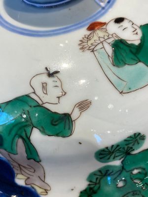 A large Chinese wucai 'Guo Ziyi's birthday' vase and cover, Transitional period — photo 22