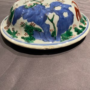 A large Chinese wucai vase and cover, Transitional period — photo 13