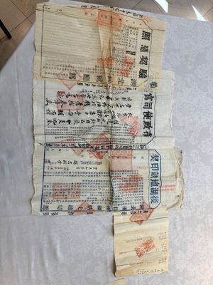 A large collection of 14 Chinese title deeds, 11 share applications, and a land law manual, 19/20th C. — photo 23